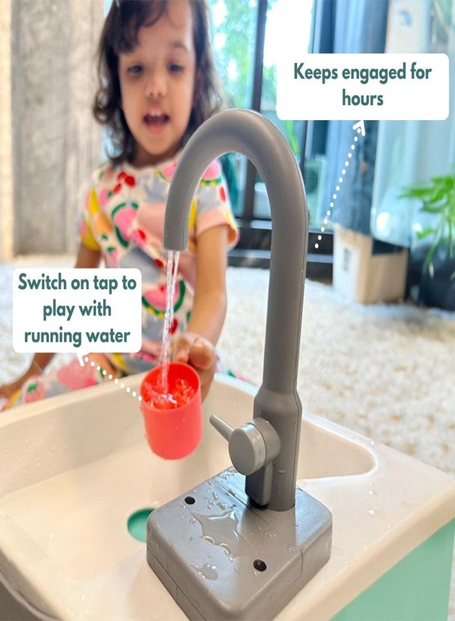 Curious Cub Running Water Play Sink for Kids | Fun Toddler Sink with Faucet | Pretend Play Learning Toy for Kids 2+ Years | Educational Toy for Fine Motor Skills - Image 2